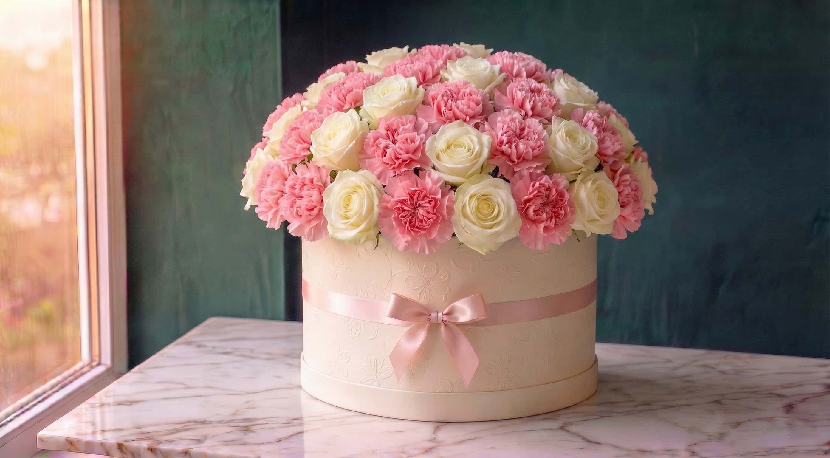 Цветы в коробке