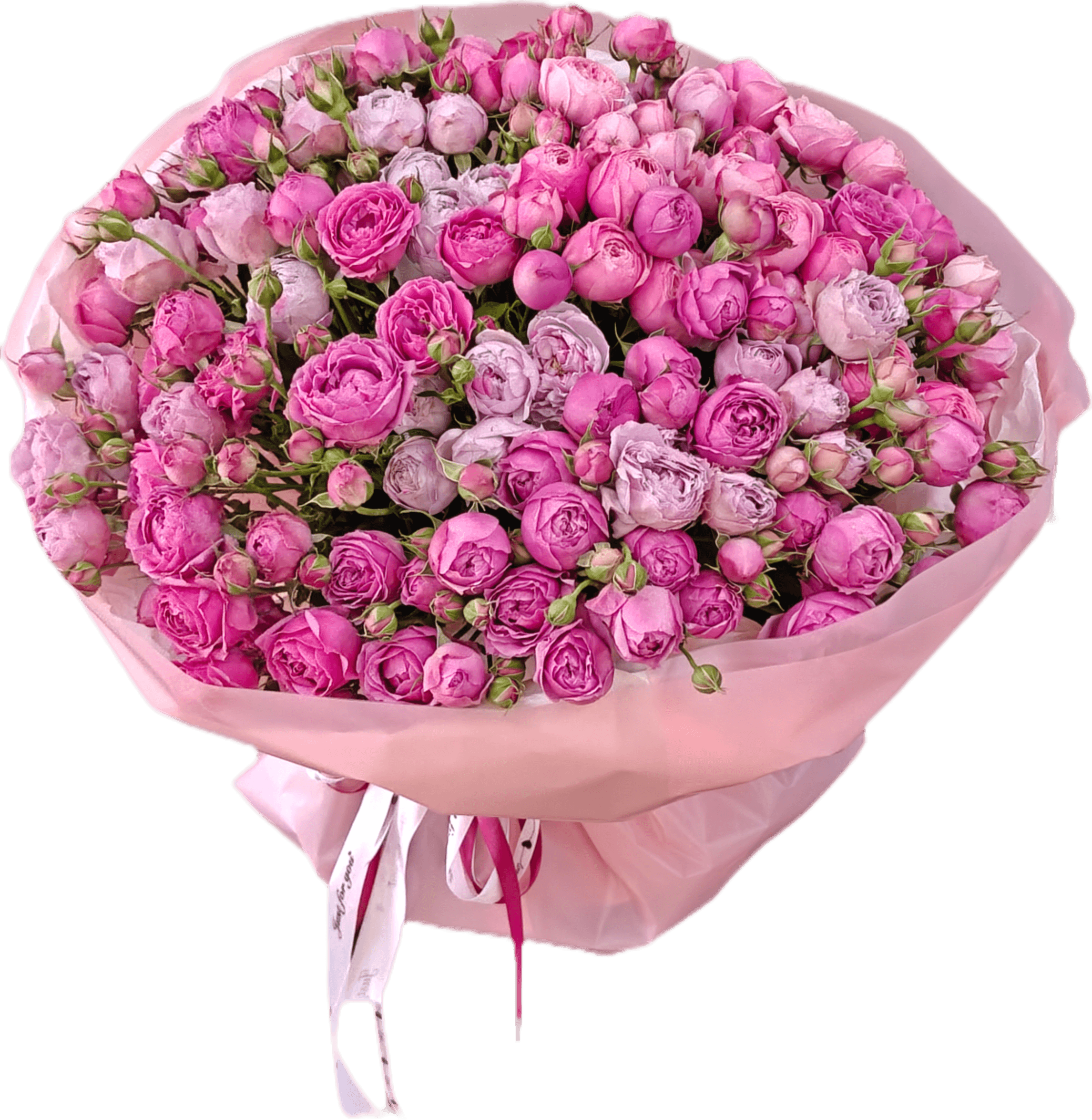 Букет кустовых пионовидных роз