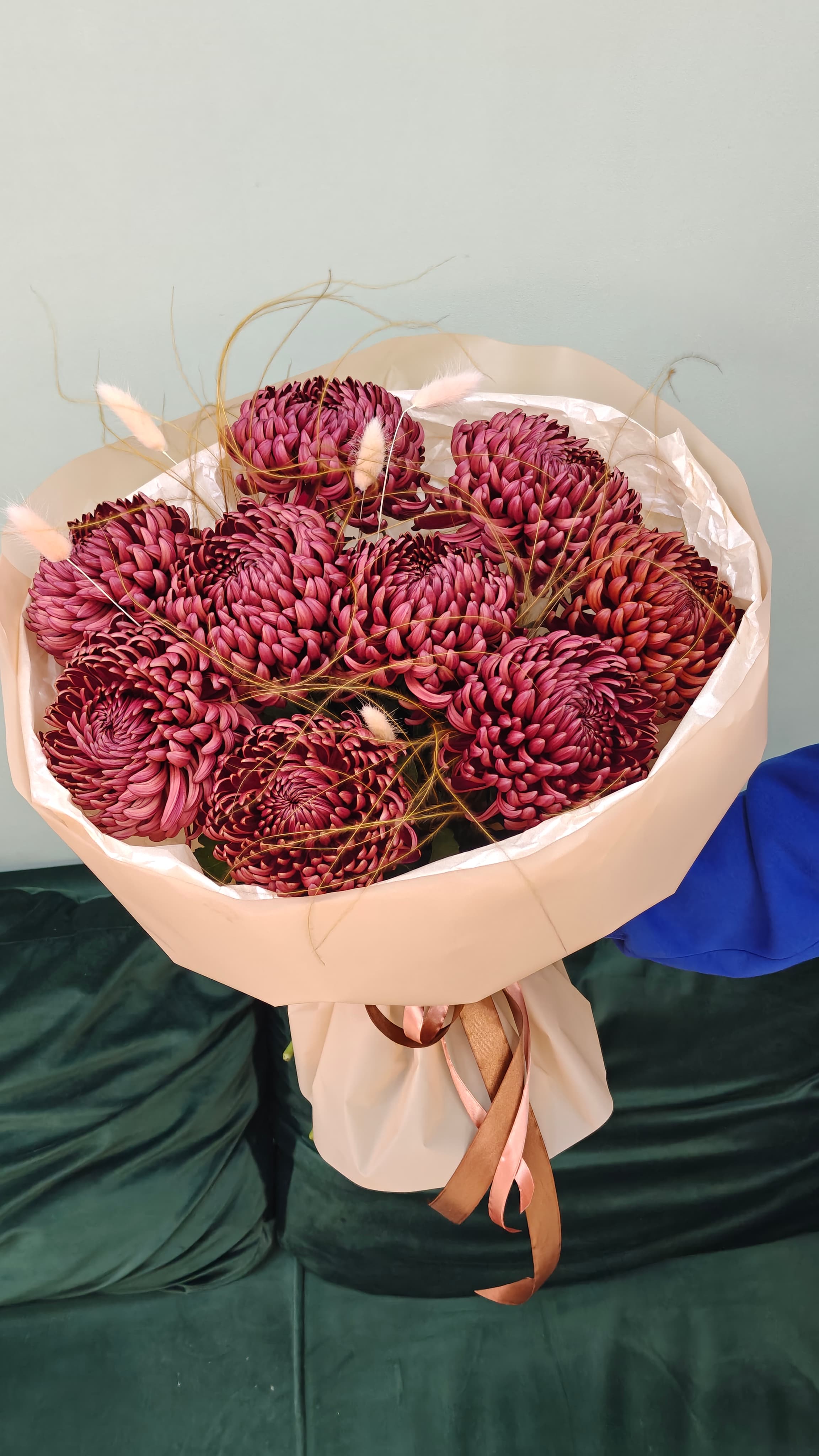 Букет хризантемы бигуди